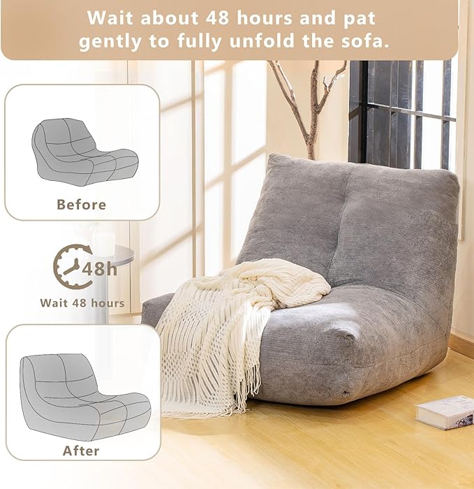 Bean Bag Chairs for Adults, Memory Foam Bean Bag Chair, Spacious Single Sofa - Image 6
