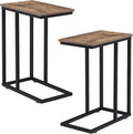 VECELO C Shaped End Side Table for Sofa Couch and Bed Snack TV Tray for Living by VECELO