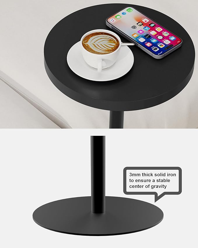TUTOTAK Tall Round Side Table, Small End Table, Beside Table, Drink Table - Image 6