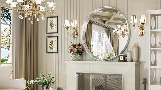 Suidia 30" x 30" Bathroom Mirror, Bathroom Vanity Mirror Metal Framed, - Image 3