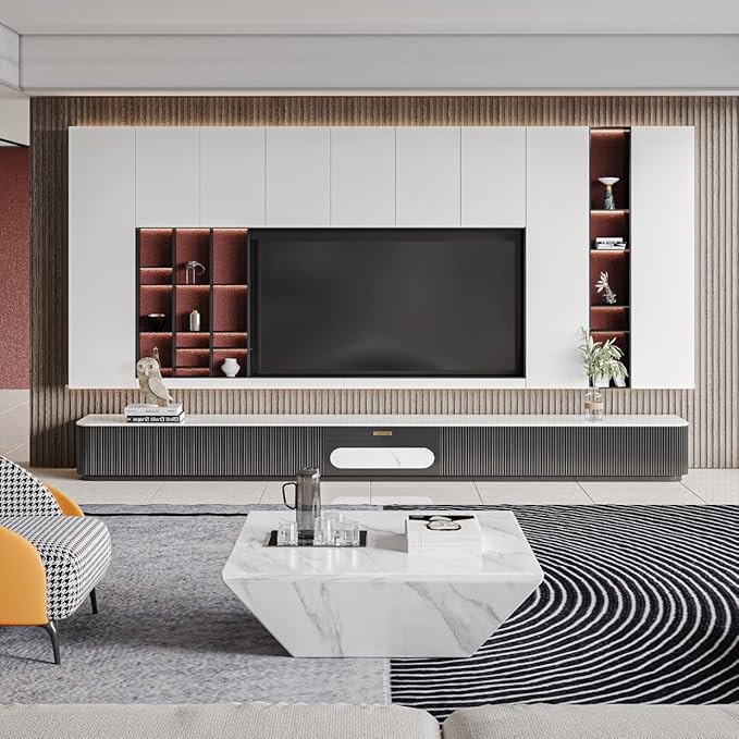 POVISON Fully-Assembled Modern TV Stand - Image 2