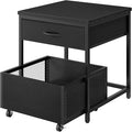 End Table, 19.7 Inch Square Side Table, Mini Fridge Stand by Choezon
