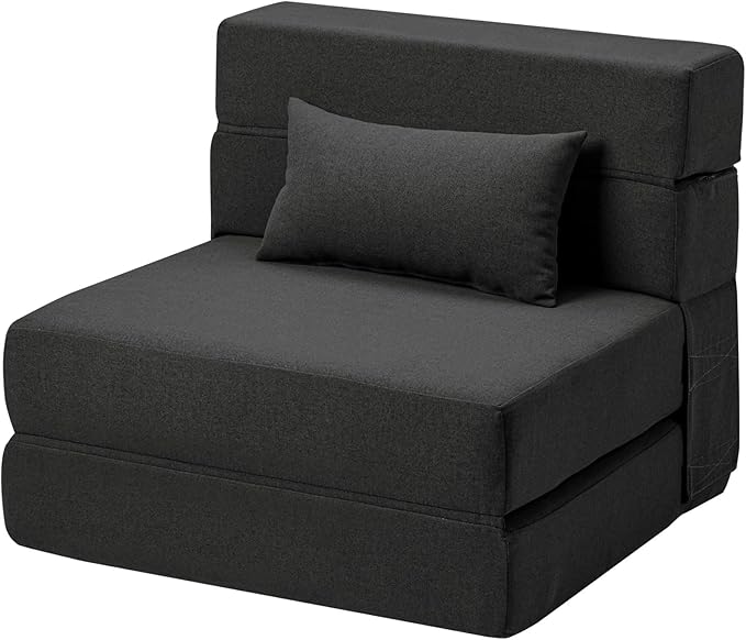 Folding Sofa Bed with Pillow- Convertible Chair Floor Couch & Sleeping Mattress by SUYOLS