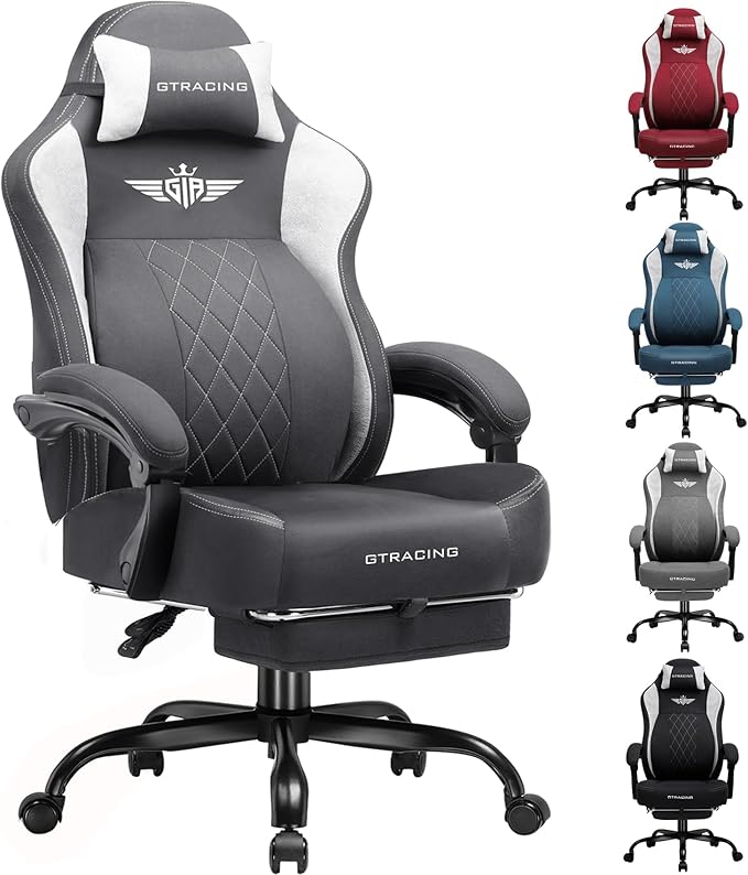 GTPLAYER Big and Tall Gaming Chair Breathable Fabric Computer Chair by GTPLAYER