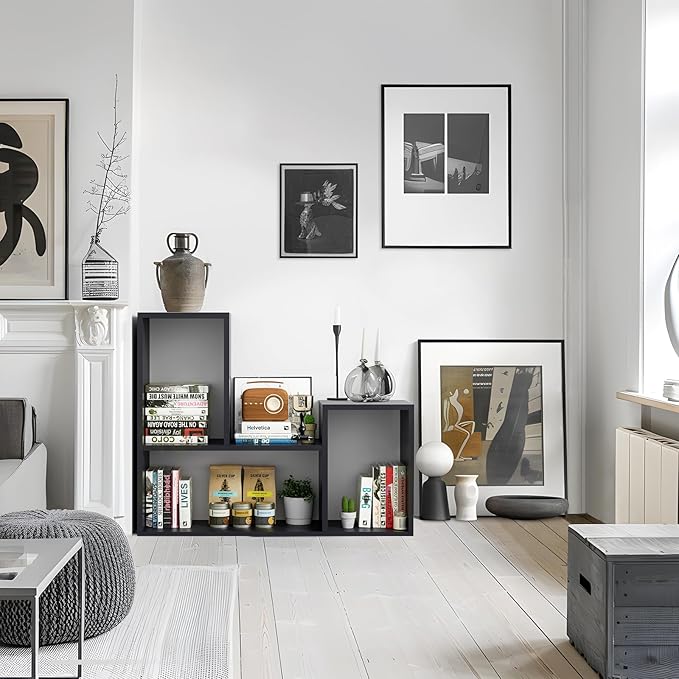 Kaboon Free-Form Modular Shelving Unit, Freestanding Bookcase 10 Inches Deep - Image 2