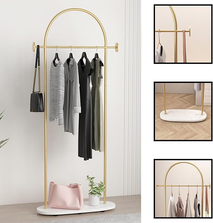 Gold Clothing Rack, Modern Clothes Rack - Image 5