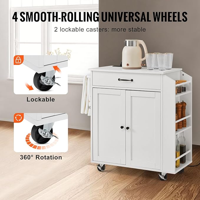 VEVOR Kitchen Island Cart, Rolling Table - Image 4