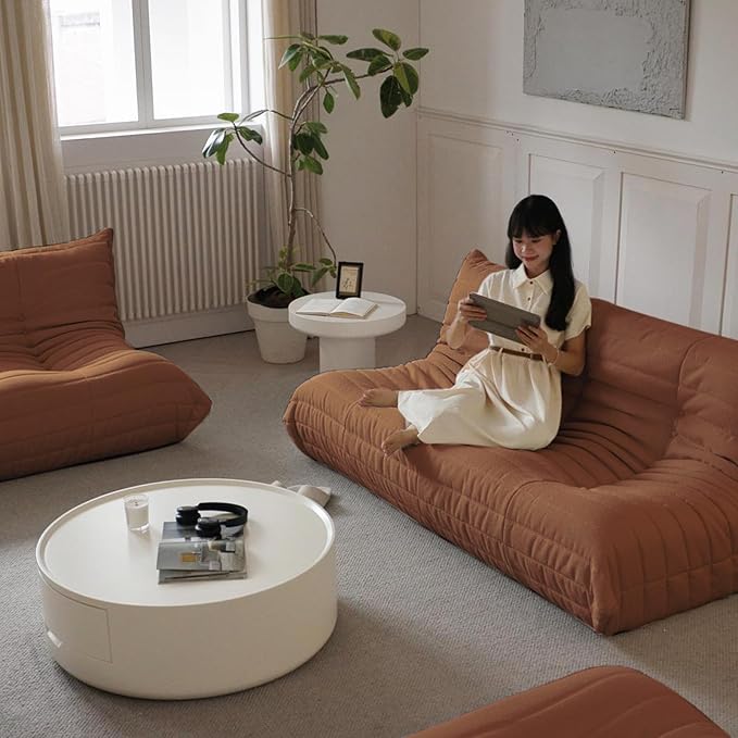 Luxury Sofa Couch Chair, Lazy Floor Seating, Fireside Bean Bag Chair, Ergonomic - Image 7