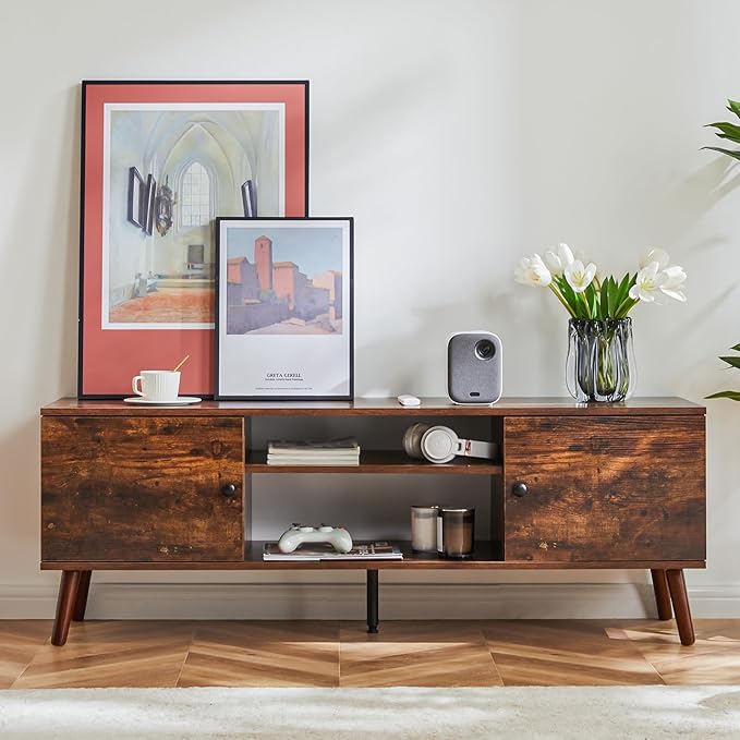 DUMOS TV Stand for 55 60 inch TV, Entertainment Center - Image 2