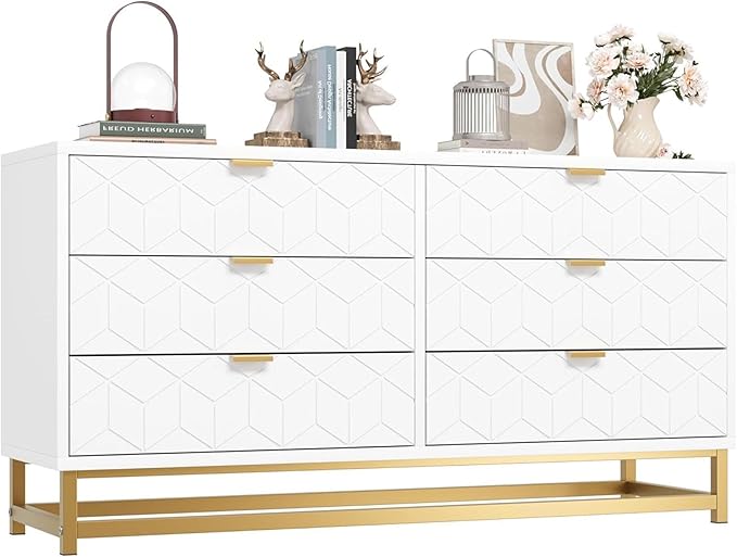 Dresser for Bedroom, 53.5" Large Dresser Organizer, 6 Drawer - Image 6