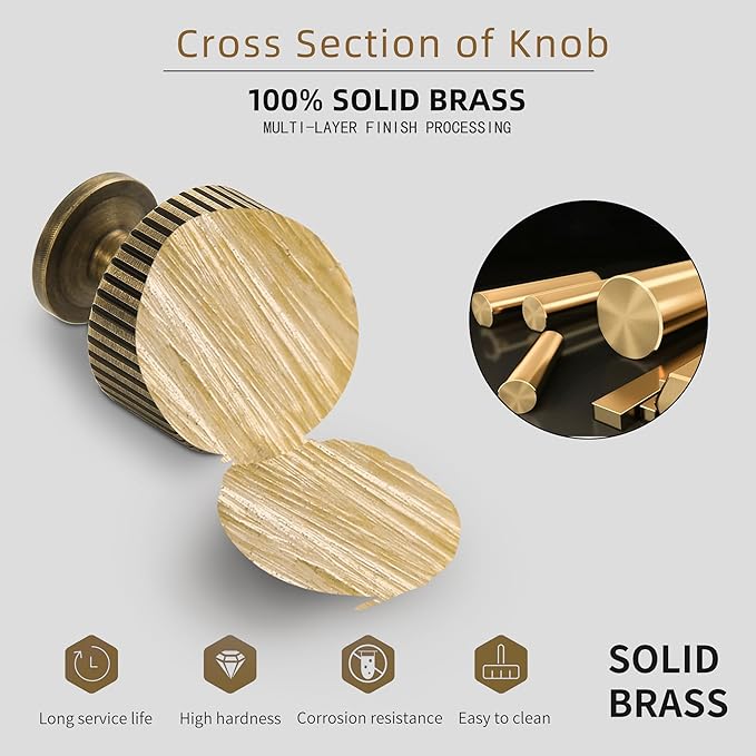 Antique Brass Cabinet Knob - Image 2