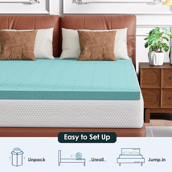 FDW | 5" Full Mattress + 2" Cooling Mattress Topper | Gel Memory Foam | Medium - Image 5