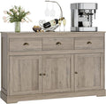 Keyluv Buffet Storage Cabinet, Sideboard Farmhouse Server Bar Wine Cabinet by KeyluvHome