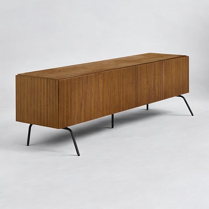 NTC Veil TV Stand with 4 Doors for TVs up to 75’’, Media Console with Vertical by NTC