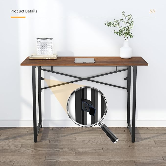 47 inch Folding Desk No Assembly Required, Writing Gaming Computer Camping Table - Image 9