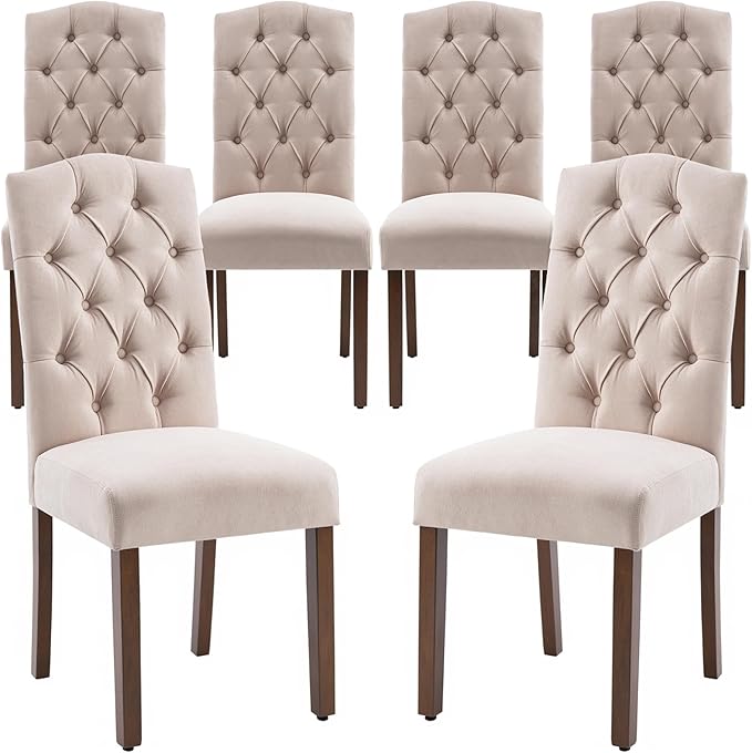 Tufted Upholstered Parsons Dining Chair by SNUGWAY