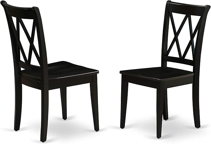 East West Furniture DLCL5-BLK-W 5 Piece Dining Table Set - Image 7