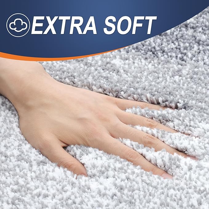 OLANLY Bathroom Runner Rugs 47x24, Extra Soft Absorbent Microfiber Bath Rugs - Image 2