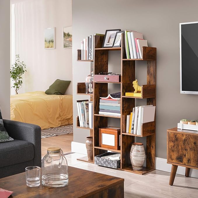 VASAGLE Bookshelf, Tree-Shaped Bookcase - Image 5