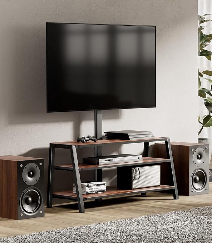 FITUEYES 3-Tier Floor TV Stand for 37-70 Inch TVs Entertainment Center Stand by FITUEYES