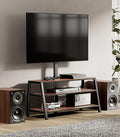 FITUEYES 3-Tier Floor TV Stand for 37-70 Inch TVs Entertainment Center Stand by FITUEYES