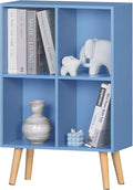YAHARBO 4 Cube Bookshelf, Wooden Modern Bookcase by YAHARBO