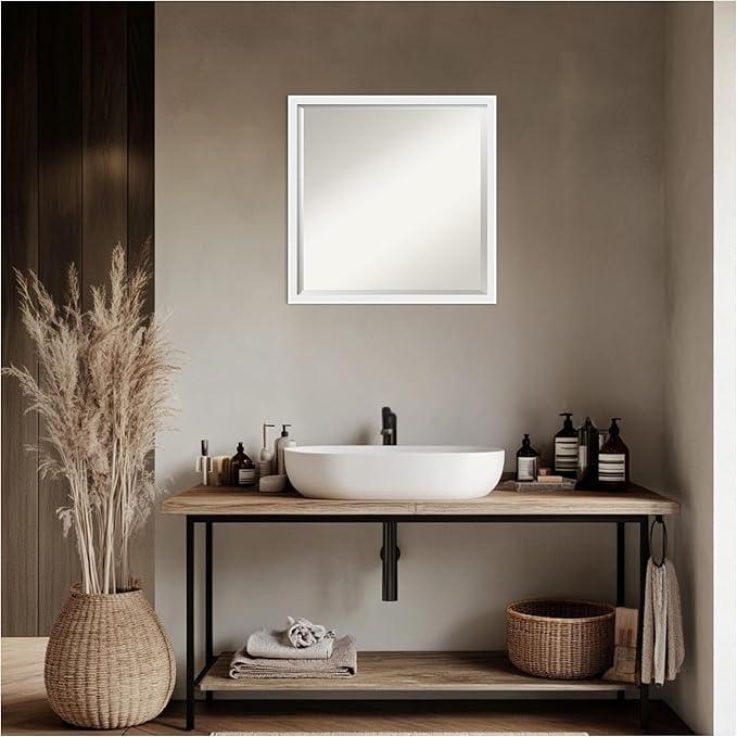 Amanti Art White Bathroom Mirror - Image 6