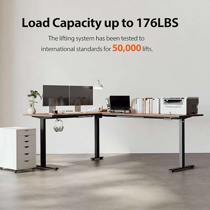 Agilestic L-Shaped Standing Desk Adjustable Height, Electric Corner Standing - Image 9
