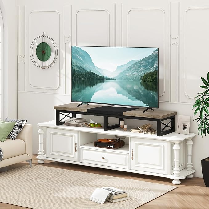 IBUYKE 45" Large TV Riser for 32-60 inch TV, Tabletop Short TV Stand - Image 7