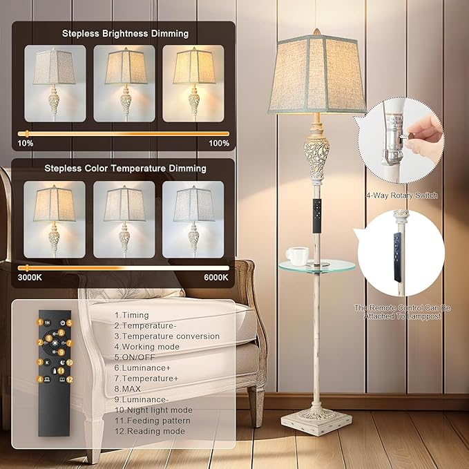 Rustic Floor Lamp, Living Room Lamps - Image 2