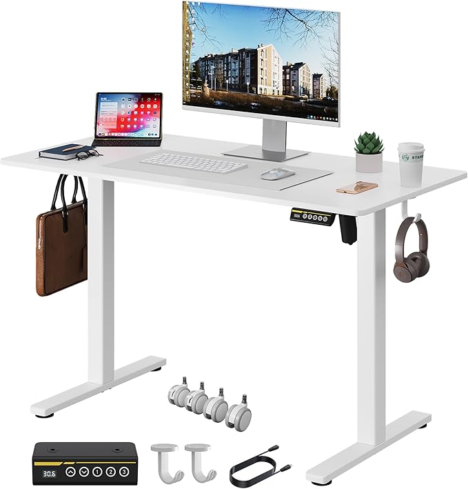 Electric Standing Desk Adjustable Height 40"x24" Stand Up Desk by Unknown