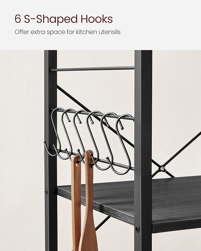 VASAGLE Kitchen Shelf on Wheels, Serving Cart - Image 8