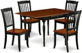East West Furniture MZDA5-BCH-W 5 Piece Dining Room Furniture Set Includes a by EastWestFurniture