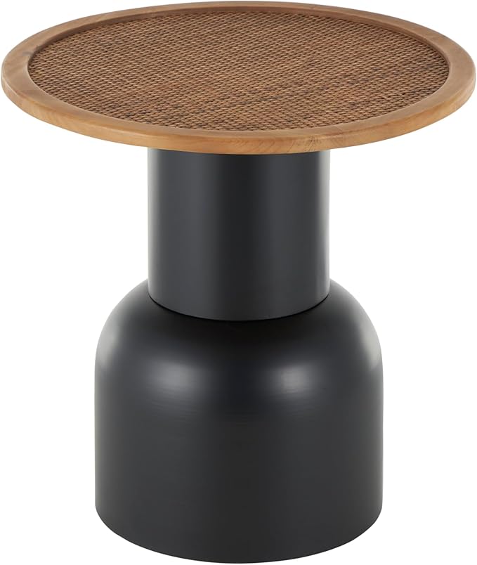 Deco 79 Metal Handmade Side End Accent Table Pedestal End Table - Image 8
