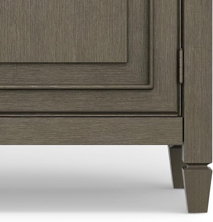 SIMPLIHOME Connaught 40-inch Wide Solid Wood Storage Cabinet in Farmhouse Grey - Image 8