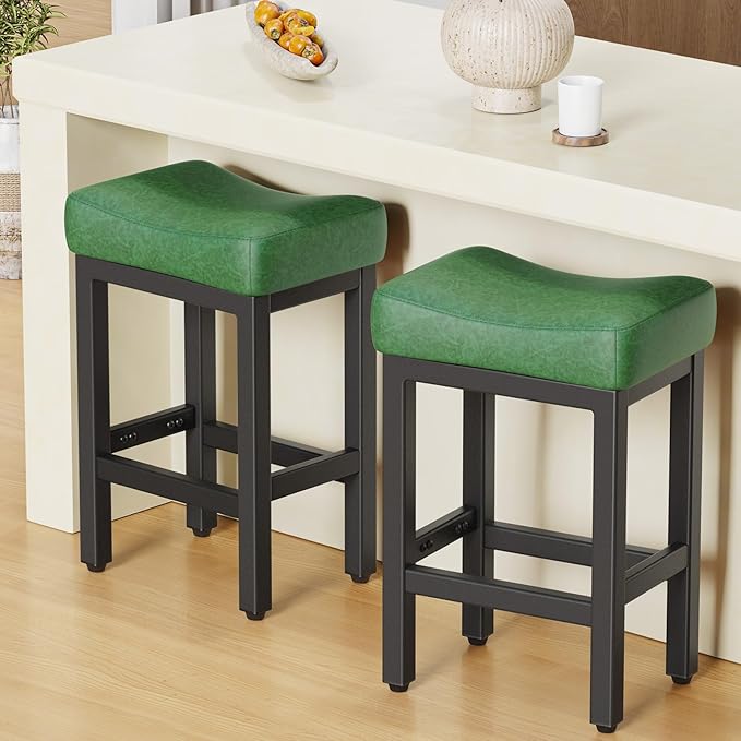 Counter Height Bar Stools Set of 2, 24 Inch Barstools by Raynesys