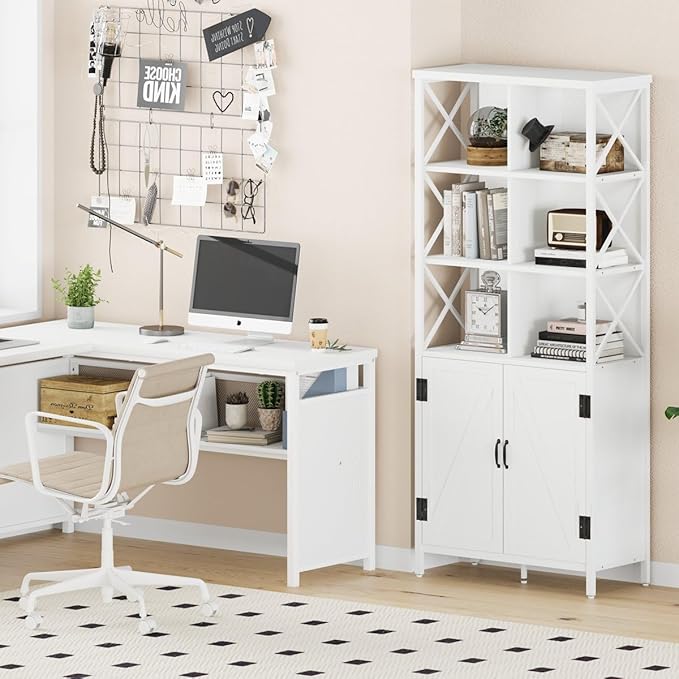 FATORRI Tall Bookshelf and Bookcase, Industrial Bookshelf - Image 6