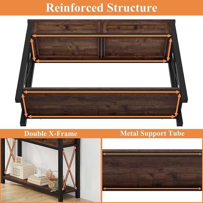 BON AUGURE Console Table with 2 Drawers, Entryway Tables with Storage, Sofa - Image 4