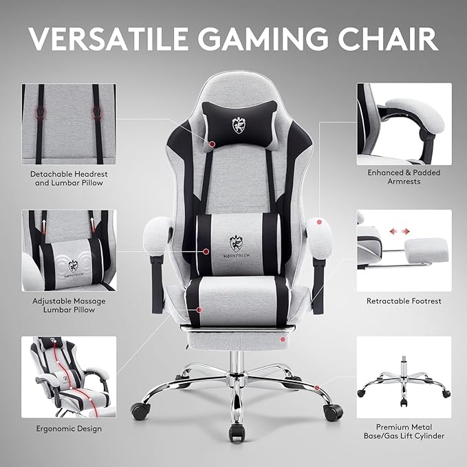 Gaming Chair Breathable Fabric, Computer Office Chair - Image 6