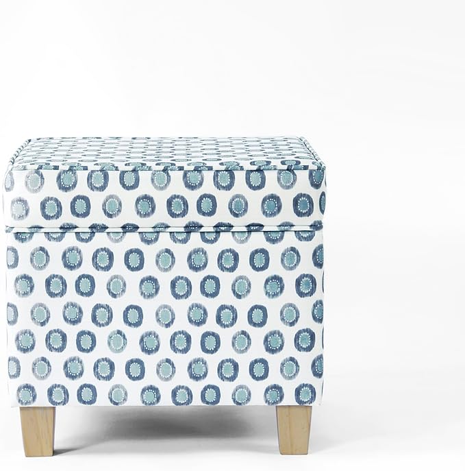 HomePop Home Decor | K7342-A876 | Classic Square Storage Ottoman by HomePop