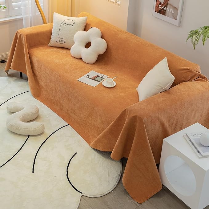 STACYPIK Waterproof Orange Couch Cover - Image 8