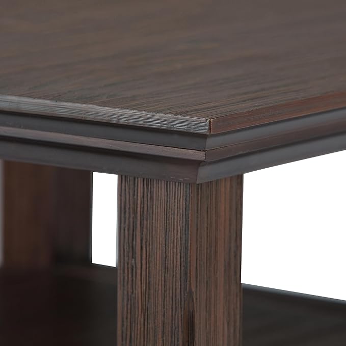 SIMPLIHOME Acadian SOLID WOOD 19 Inch Wide Square Transitional End Table in - Image 5