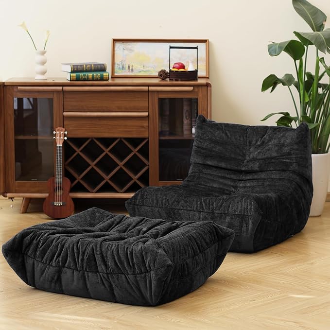 N&V Fireside Chair, Mid Century Armless Floor Sofa, Soft Premium Chenille Floor - Image 6