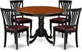 East West Furniture HLAV5-BCH-LC 5 Piece Modern Dining Table Set Includes a by EastWestFurniture