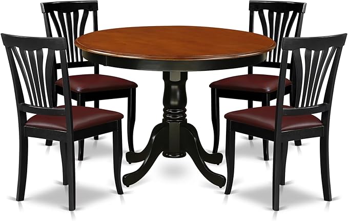 East West Furniture HLAV5-BCH-LC 5 Piece Modern Dining Table Set Includes a by EastWestFurniture
