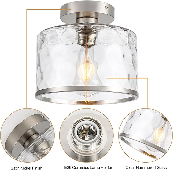 Modern Semi Flush Mount Ceiling Light - Image 3