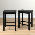 Grain & Grove Smith Collection Set of 2 Solid Wood Counter Height Bar Stools by GrainGrove