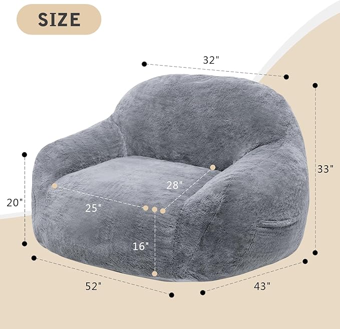 FAREYY Giant Bean Bag Chair - Image 2