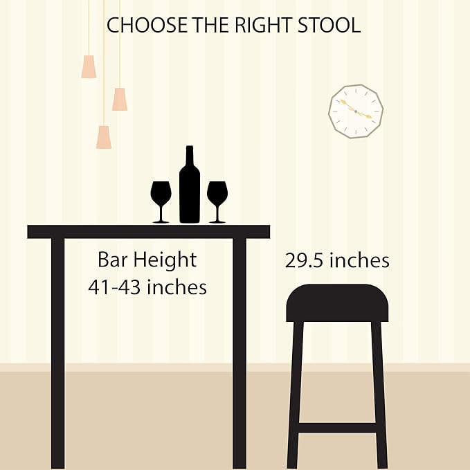Lavish Home Set of 2 Counter-Height Bar Stools - Image 4