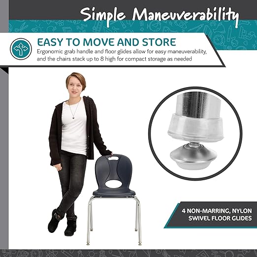 Learniture LNT-118-CSW-BK Learniture Structure Series Stackable School Chairs - Image 7